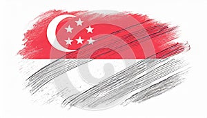 Singapore Flag. The National Flag of Singapore