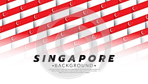 Singapore flag pattern background template. AEC ASEAN economic community flags. Vector Illustration