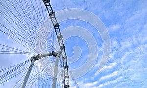 Singapore Flyer and clouds