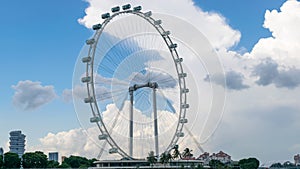 Singapore flyer ferris wheel.