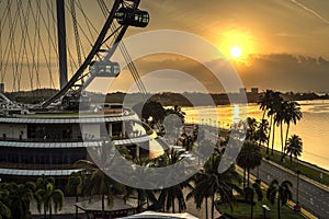 The Singapore Flyer is a giant ferris wheel. It is also an observation wheel.