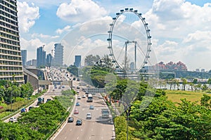 Singapore Flyer giant ferris wheel in Singapore