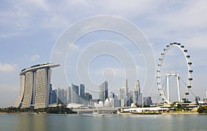 Singapore Flyer and Marina Bay photo