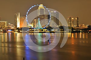 Singapore flyer and skyline