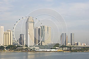 Singapore Flyer and skyline photo