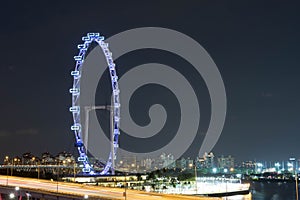 Singapore flyer slow shutter blur