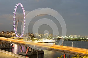 Singapore flyer slow shutter blur