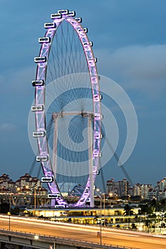 Singapore flyer slow shutter blur