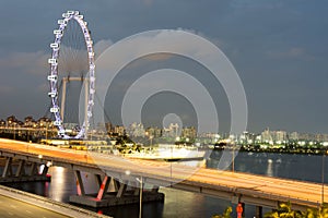 Singapore flyer slow shutter blur