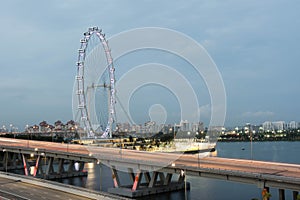 Singapore flyer slow shutter blur