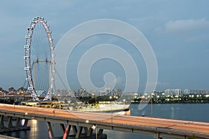 Singapore flyer slow shutter blur