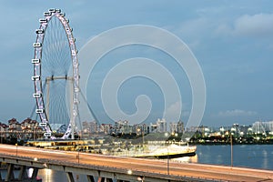 Singapore flyer slow shutter blur