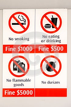 Singapore - forbidden items
