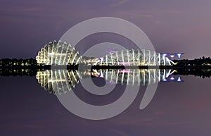 Singapore Garden by the Bay architecture reflecting scene