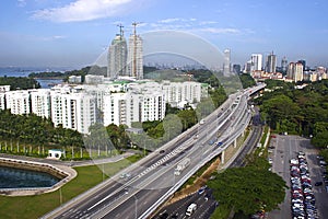 Singapore highway - view from cable car