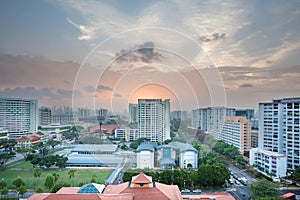 Singapore Housing Estate with Community Center photo