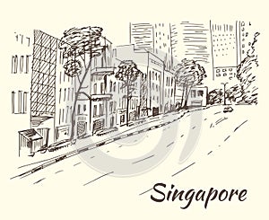 Singapore hub of shops, stores, markets, boutiques photo
