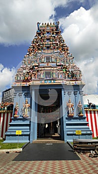 Sri Veerama Kaliamman Temple in Little India in Singapore