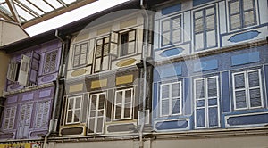 Singapore, July 24, 2022 - upper floor apartments are colorful in Chinatown