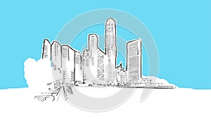 Singapore Lineart Vector Sketch