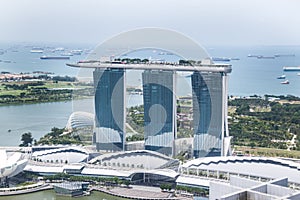 Singapore Marina Bay Aerial View