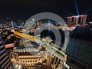 Singapore Marina Bay at night