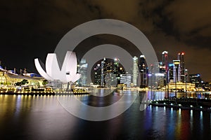 Singapore Marina Bay at night