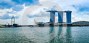 Singapore Marina bay skyline