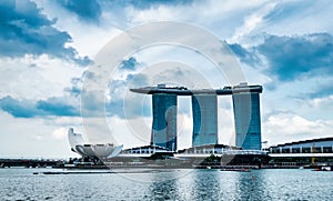 Singapore Marina bay skyline