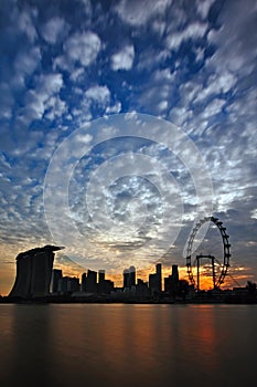 Singapore Marina Bay Sunset photo