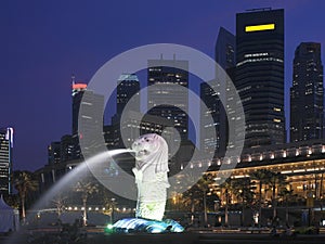 Singapore Merlion - Business District