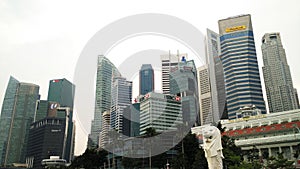 Singapore Merlion Cityscape