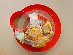 Singapore Nasi Ayam penyet