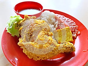 Singapore Nasi Ayam penyet