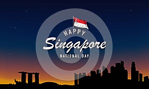 Singapore National Day Background Design