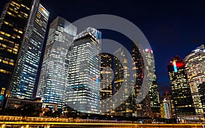 Singapore night city scape