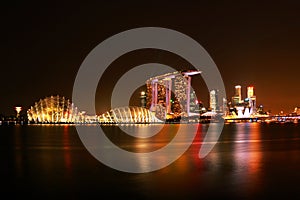 singapore night skyline