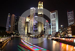 Singapore Nightime from South Bridge Road