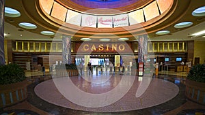 Interior of the casino at Resorts World Sentosa