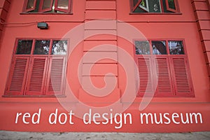 SINGAPORE, OCTOBER 13, 2015: red dot design museum is the center