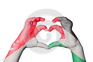 Palestina cuore mano gesto creazione cuore 