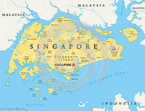 Singapore Political Map