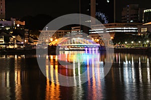 Singapore River and Clarke Quay at night