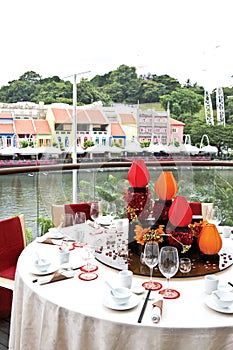 Singapore River meal view