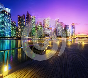 Singapore skyline background