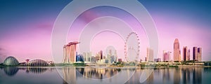 Singapore skyline background