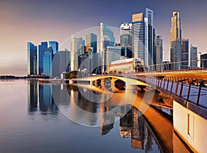 Singapore skyline - downtown city