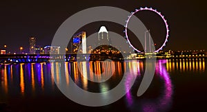 Singapore skyline and flyer