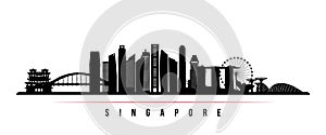 Singapore skyline horizontal banner.