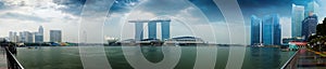 Singapore skyline - hotels and offices with reflection panorama